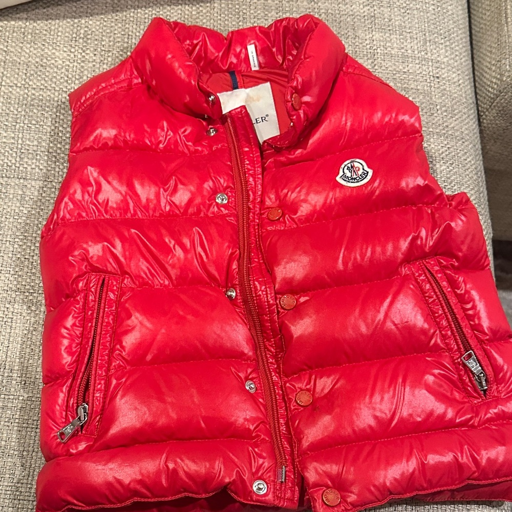 Moncler Kids Red Puffer Vest